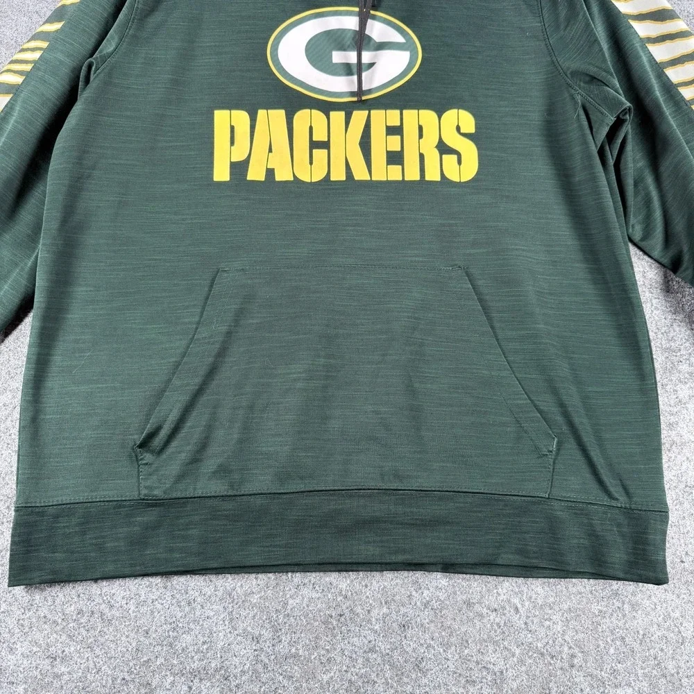 NFL Team Apparel Hoodie Mens M Green Green Bay Packers Zebra Print Long‎ Sleeve
